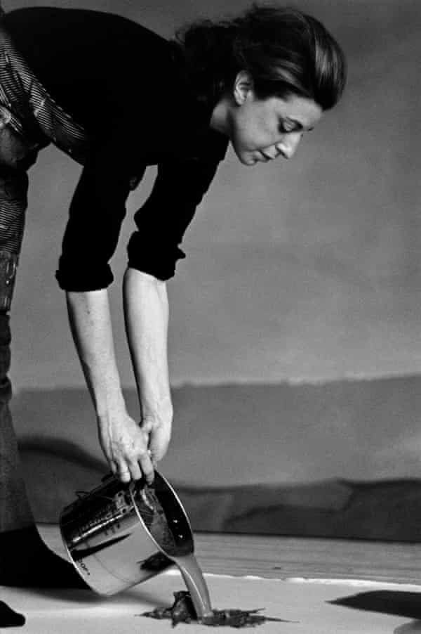 Helen Frankenthaler at work in 1969.