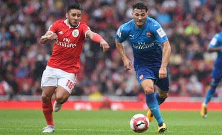 Sead Kolasinac, right, in action here against Benfica, looks a steal on a free transfer.