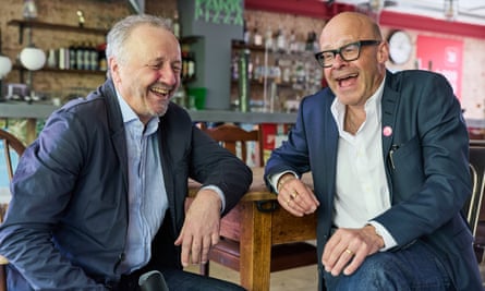 ‘My wife refers to us as the Flop Twins’ … Harry Hill and co-writer Steve Brown.