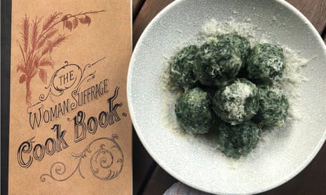 Spinach dumplings with the Woman Suffrage Cook Book