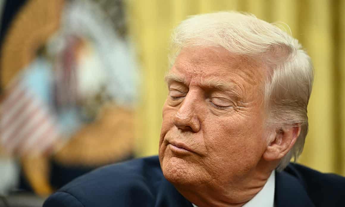Donald Trump speaks after signing executive orders in the Oval Office