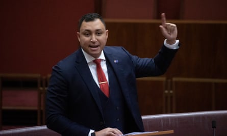 Victorian UAP senator Ralph Babet delivers his first speech in parliament in August 2022