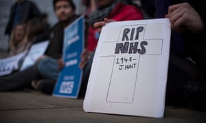 Protesters outside the Department of Health in London