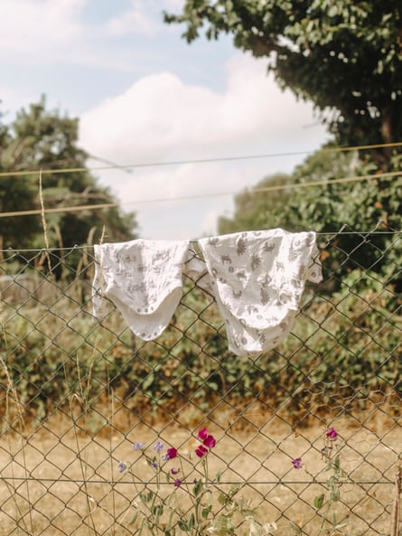 Clothes drying in Poppy Noor’s garden.