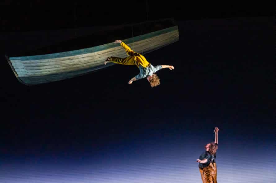 Allan Clayton and Aerialist Jamie Higgins.