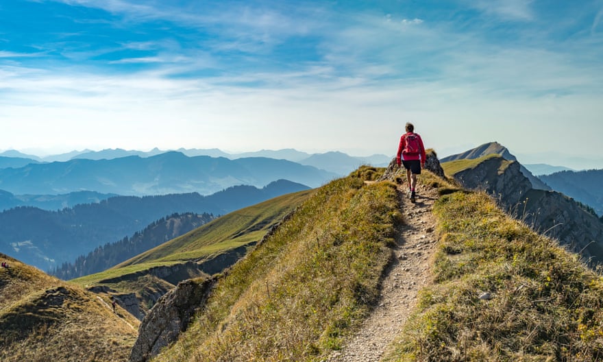 Wandern im Allgäu bei Oberstaufen.