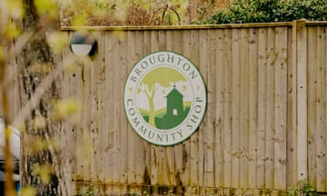A sign outside Broughton Community Shop