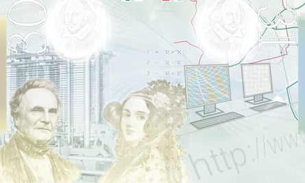 Ada Lovelace shares her page with Charles Babbage.