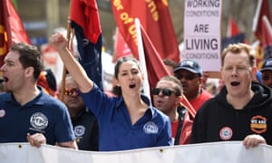 Protesters in Melbourne