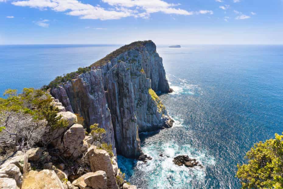 A view of Cape Hauy and Hippolyte Rocks along Tasmania's Three Capes track
