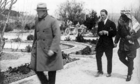 Winston Churchill, TE Lawrence and Emir Abdullah of Jordan