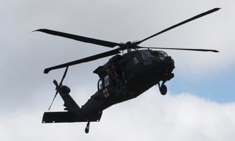 Two US army Black Hawk helicopters crash on training mission in Kentucky