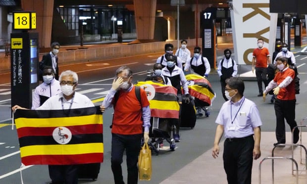 Members of Uganda’s Olympic team prepare to leave for Osaka on Sunday, leaving behind one team member who has tested positive for coronavirus.