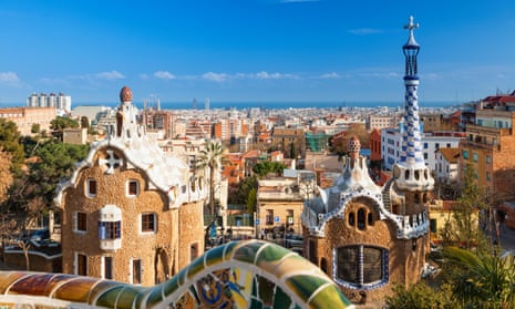Barcelona skyline from Gaudí’s Park Güell.