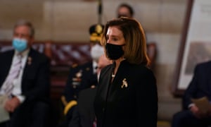 Nancy Pelosi in the Rotunda of the Capitol.