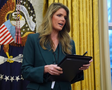 Lindsey Halligan in the Oval Office of the White House on 31 January 2025.