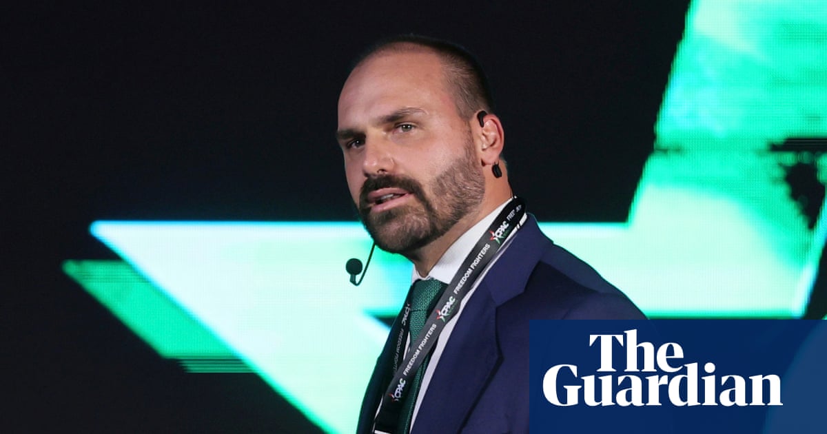 Jair Bolsonaro’s son sentenced to four years in jail for seeking US interference in father’s Brazil coup trial
