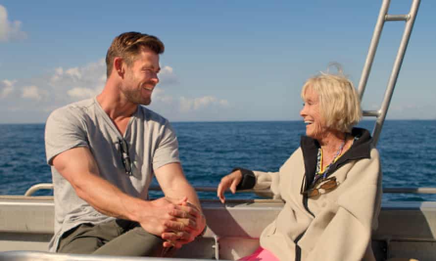 Screen magic ... Chris Hemsworth and Valerie Taylor.