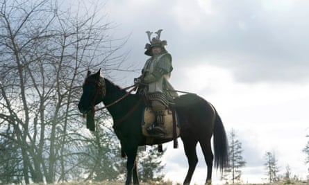 Hiroyuki Sanada as warlord Yoshii Toranaga in armour on horseback