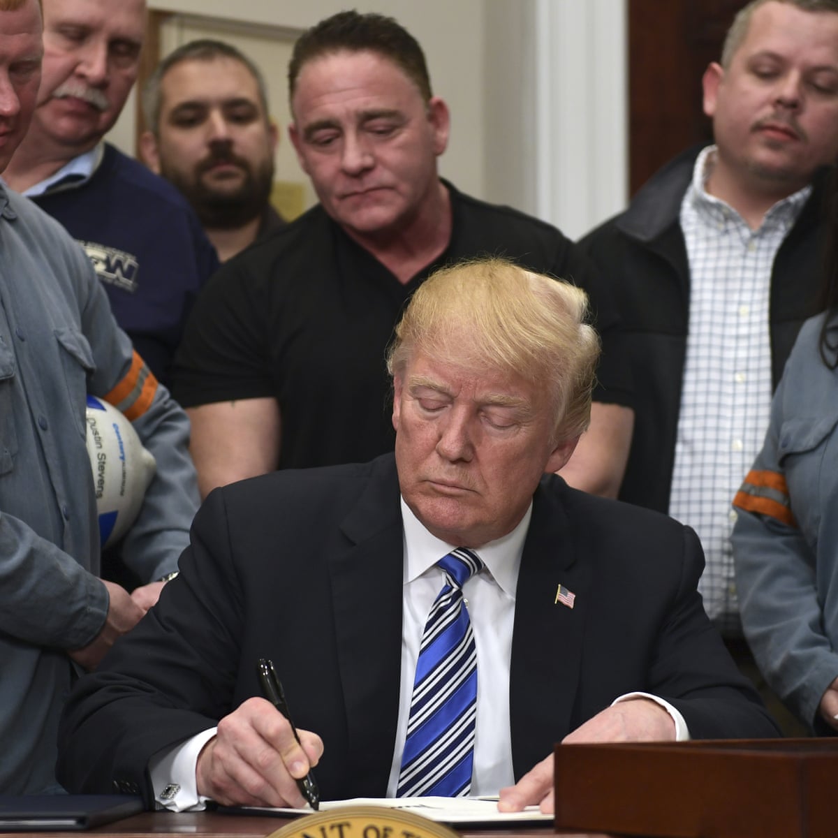 Trump Tariffs President Signs Order On Metal Imports As It