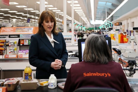 Rachel Reeves visit to Sainsbury's in Sydenham today.