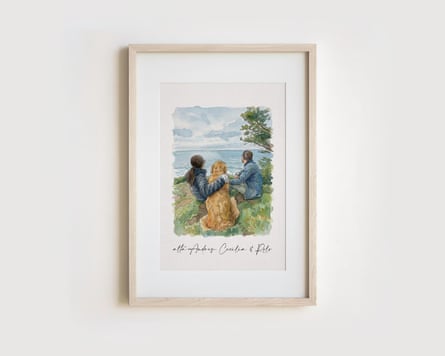 The best personalized wedding gift ideas in the us for couples who have everything | weddings A photo of a custom illustration