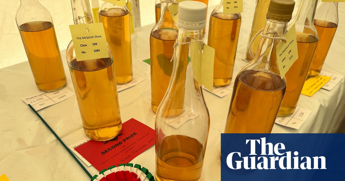 Country diary: It’s 10am at the Melplash Show and the cider contest is well under way | Sara Hudston