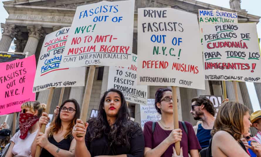 An anti-racism protest In New York.
