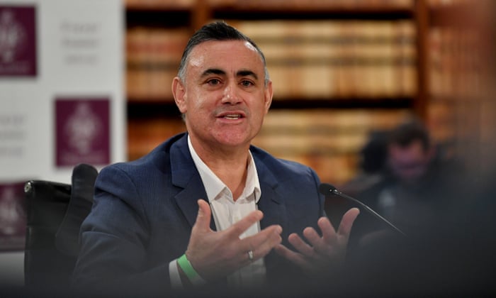 John Barilaro gives evidence during the inquiry, Monday, 8 August, 2022.