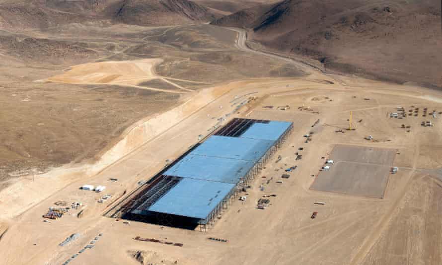 The Tesla Gigafactory in the Nevada desert