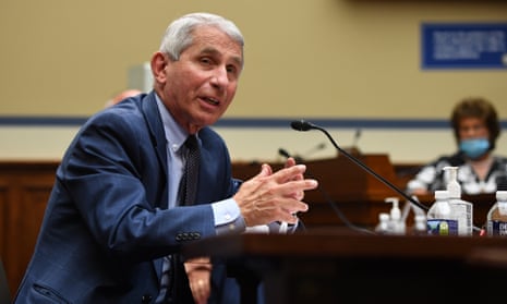 Dr Anthony Fauci testifies before the House Friday in Washington DC. 
