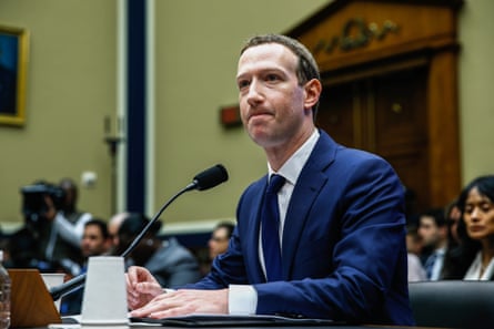 The Facebook chief executive, Mark Zuckerberg, testifies before the House of Representatives energy and commerce committee