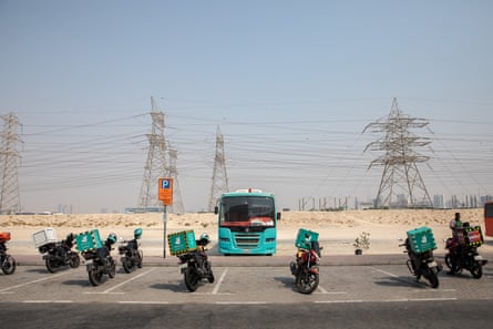 Delivery workers’ bikes