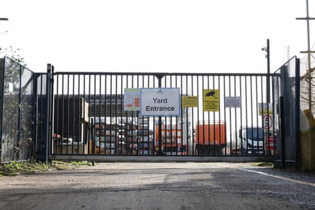 The Alandale scaffolding yard in Loughton, Essex.