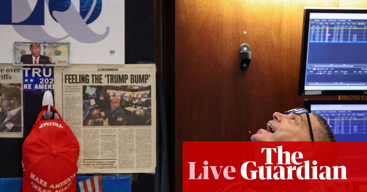 Falling stock markets and high shop prices hit US consumer confidence; rate cut hopes lift Wall Street – as it happened