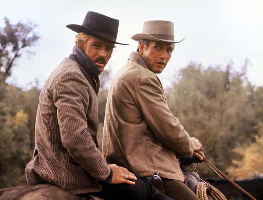 Robert Redford and Paul Newman (right) in 1969’s Butch Cassidy and the Sundance Kid