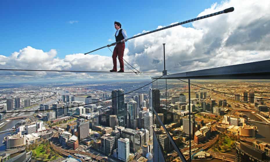 man on high wire