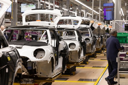 Minis on a production line
