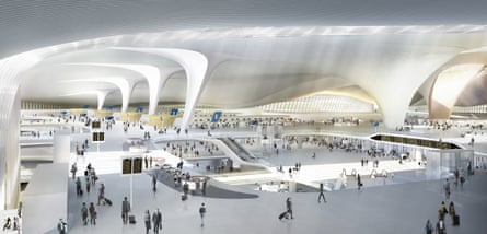 Zaha Hadid Architects’ parametric design for the new Beijing Airport terminal ‘will guide you and tell you where you are’.