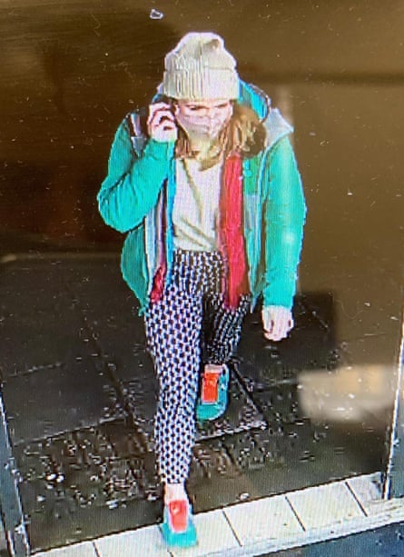 A CCTV image issued by the Metropolitan police of missing woman Sarah Everard.