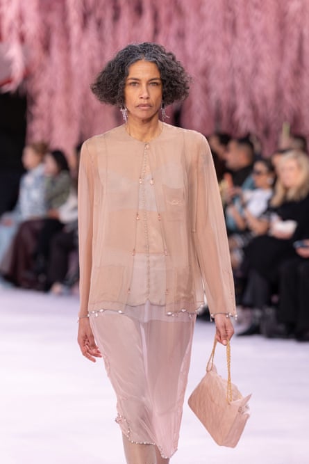Stephanie Cavalli brings natural grey curls to the Chanel couture runway in January.
