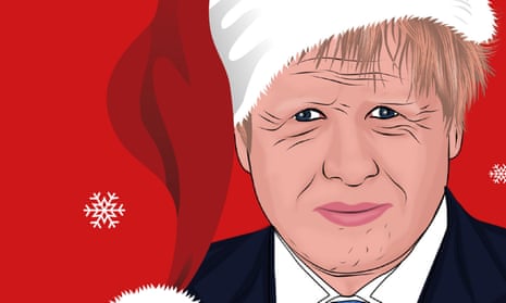 Moonpig Christmas card featuring Boris Johnson
