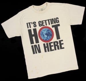 A Greenpeace T-shirt featured in the V&A exhibition.