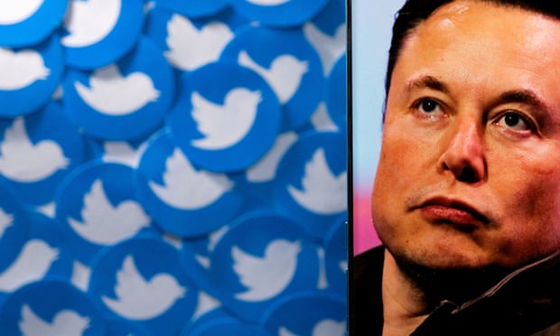 Elon Musk and Twitter logos