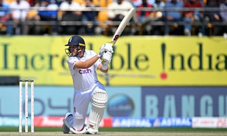 Joe Root plays a shot during the third day.
