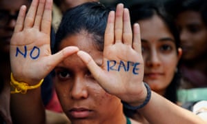 An Indian student at an anti-rape demonstration