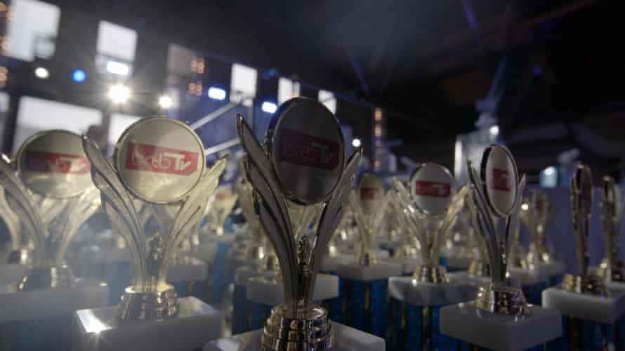 Ballroom trophies.