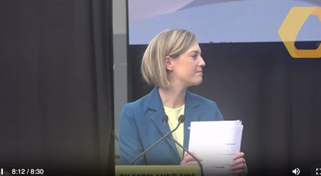 Jenny Gilruth at the SNP launch in Glasgow