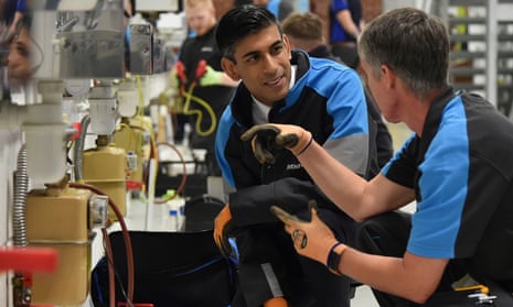Chancellor Rishi Sunak visiting to a British Gas training academy in Leicestershire recently.