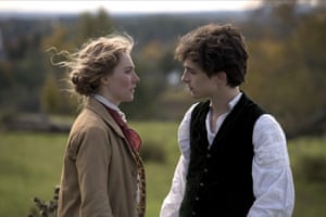 Saoirse Ronan and Timothée Chalamet in Little Women.